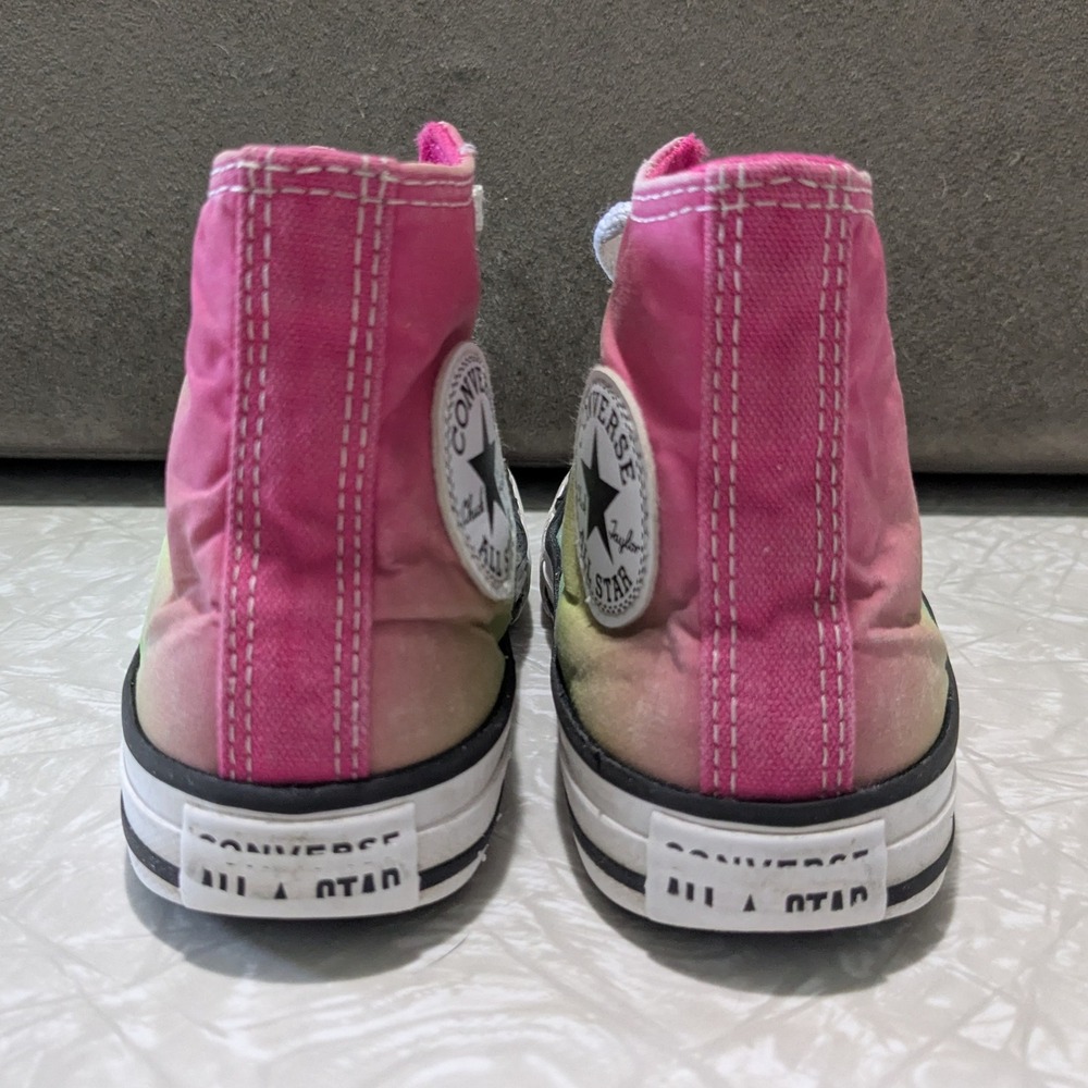 Converse Chuck Taylor All Star High Top Ombre Pink Teal Rainbow 12 Youth Kids - Picture 4 of 7